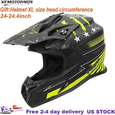 Adult Motocross Racing Helmet Off Road ATV Dirt Bike BMX Full Face Helmet DOT XL - Изображение 1 из 4