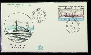 French Southern & Antarctic Territory Sc C69 - FDC OF 1981 - SHIP  - Picture 1 of 1