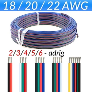Anschluss Kabel Leiter Verlängerung für LED Streifen Strip 2/3/4/5/6 - Adrig - Picture 1 of 9