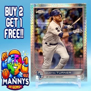 2022 Topps Chrome #194 Justin Turner Prizm Refractor Dodgers - Picture 1 of 2