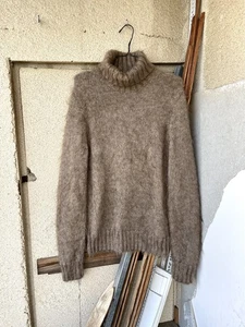 Vintage Mohair Fuzzy Avant Garde Grunge Rick Owens Style Turtleneck Sweater - Picture 1 of 9