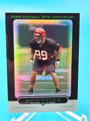 2005 TOPPS CHROME DAVID POLLACK ROOKIE #202 BLACK REFRACTOR #010/100 RARE! RC - Image 1 of 2