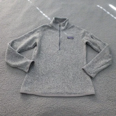 Suéter Patagonia Better Mujer Pequeño 1/4 Cremallera Gris Jaspeado Pullover Polar Foto 1 de 4