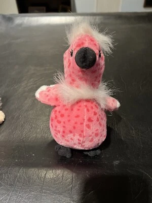 StuffedGanz PINK & WHITE CHERRY BLOSSOM BIRD 9" Plush STUFFED ANIMAL Toy Webkinz - Image 1 of 4