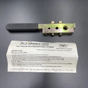 NO 2 Swage-It Tool For Oval Sleeve Fittings Excellent Condition - Picture 1 of 6
