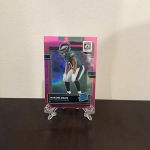 2022 Donruss Optic Pink Prizm Rated Rookie RC Nakobe Dean #274 Eagles - Bild 1 von 2