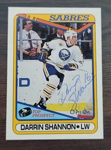1990-91 O-Pee-Chee - #310 Darrin Shannon (RC)(AU) Autographed Rookie - Picture 1 of 2
