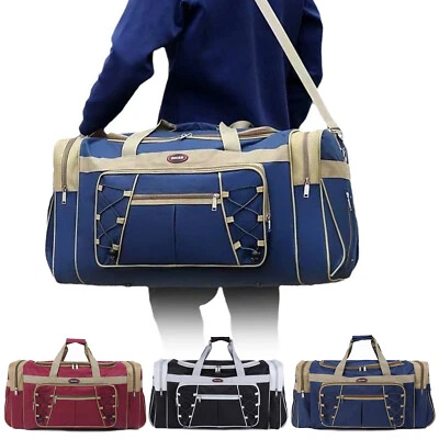 Bolsa de Lona Grande 72L para Hombres Mujeres Equipaje de Viaje Plegable Bolsa de Fin de Semana con Correa Foto 1 de 4