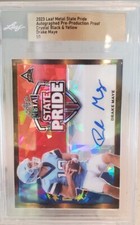 1023 Leaf Metal Draft Drake Maye State Pride Black And Gold Crystal Pre...