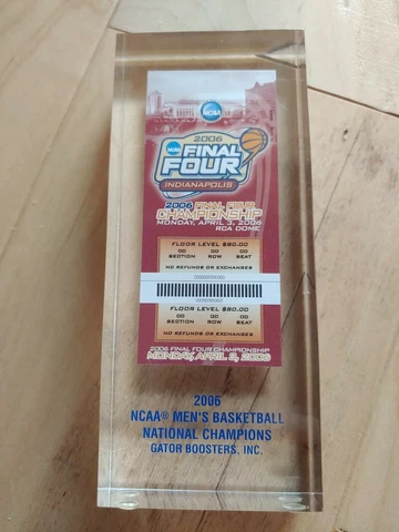 Gator Booster 2006 Final Four NCAA Men's basketball National Champions ticket Cover