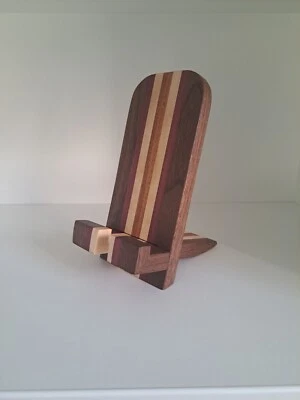 Soporte de teléfono de madera decoración de oficina regalo para jefe cliente colega Hanukkah Foto 1 de 4