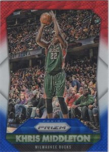 2015-16 Panini Prizm Khris Middleton Red White Blue Prizm