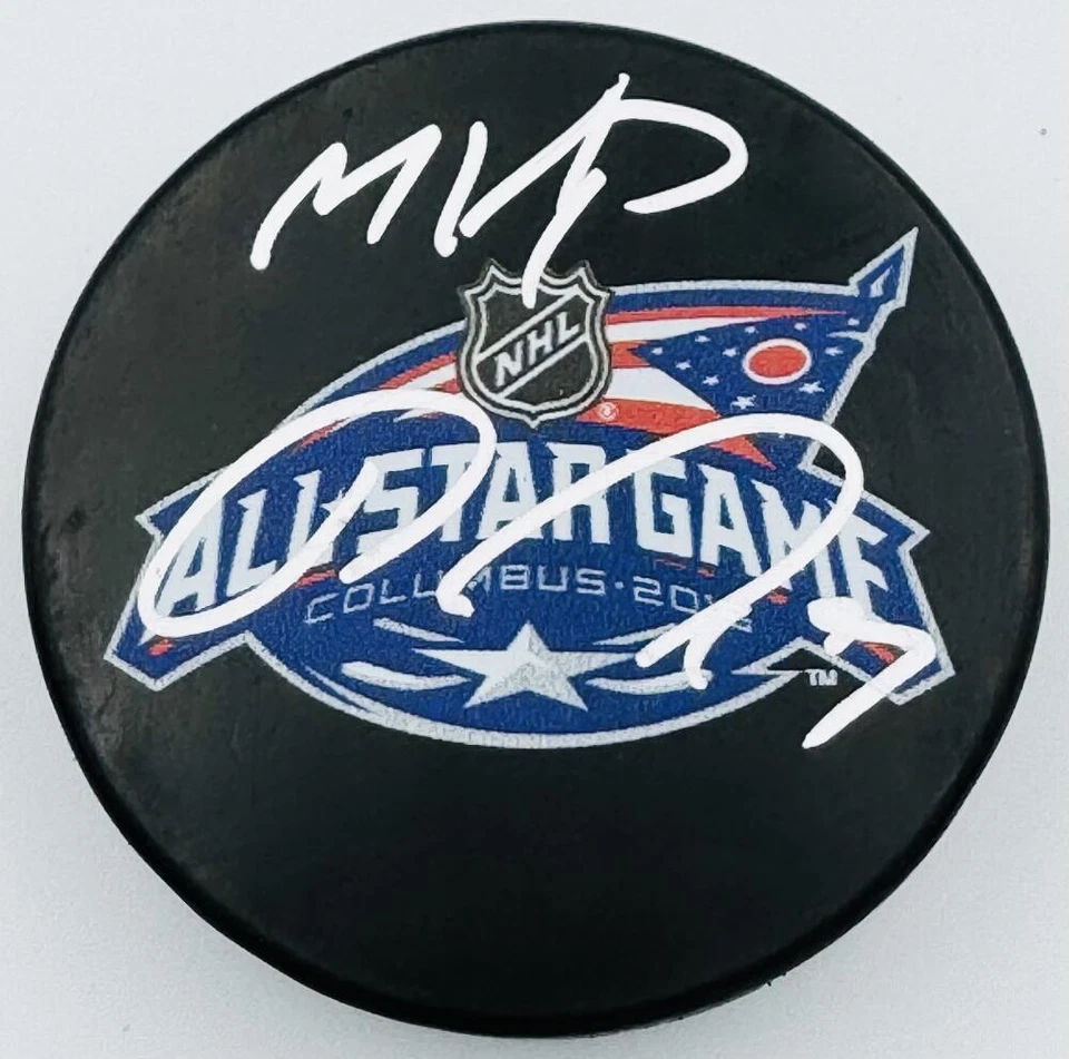 MVP RYAN JOHANSEN FIRMADO 2015 ALL STAR GAME PUCK COLUMBUS CHAQUETAS AZULES J8 Foto 1 de 1
