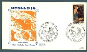 ITALIA 1971 FDC Apollo 14 IV viaggio Terra Luna Moncalvo Shepard Roosa Mitchell - Bild 1 von 1
