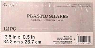 CRAFTER PACK  Darice Plastic Shapes Canvas 7 Mesh 10.5"X13.5" 12/Pkg-Clear (2X) - Image 1 of 4