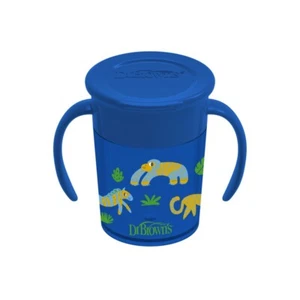 Dr Brown's Milestones Cheers 360 Training Cup Blue 200ml Spill-Proof Silicone - Picture 1 of 2