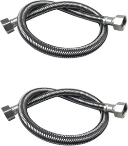 304 Stainless Steel Braided Hose Flexible Drain Pipe Sink Basin Pipe Hose Water - Picture 1 of 6