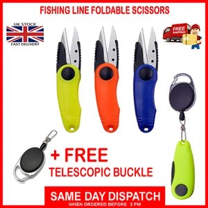 Fishing Foldable Scissors Line Cutter Fishing Scissors Clipper Nipper - Picture 1 of 15