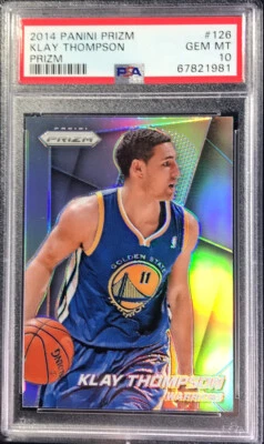 2014 Panini Prizm #126 Klay Thompson Gem Mint PSA 10 Silver - Image 1 of 4