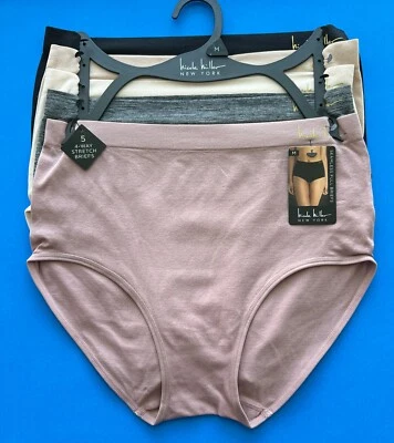 5pc Nicole Miller NM1612 Size M, XL Soft 4-Way Stretch Full Brief Panties Nylon - Image 1 of 4
