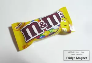 M&M Milk Peanut Chocolate FRIDGE MAGNET Novelty Indonesia 3D Large 2.5" M & M - Picture 1 of 12