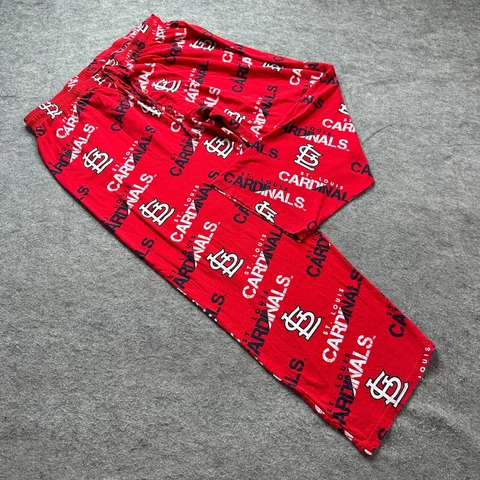 St. Louis Cardinals Pajama Pants Men XL Red Sideline Apparel Sleepwear 28" Cover
