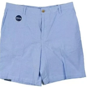 IZOD SHORTS MEN'S Size 40 BLUE REVIVAL OXFORD CASUAL FLAT FRONT MSRP $55 NWT NEW - Picture 1 of 15