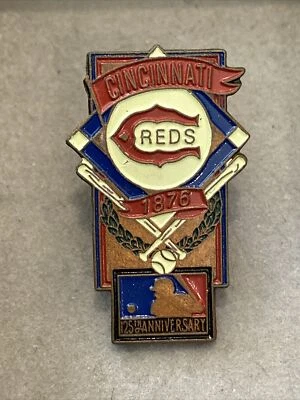 Cincinnati Reds Pin MLB Baseball 125th Anniversary Rare Vintage w/ Card - Image 1 of 4