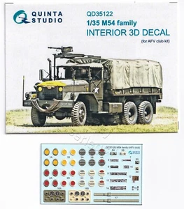 QD35122 Quinta Studio 1:35 M54 Family Interior 3D Decal for AFV club kits - Picture 1 of 13