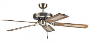 Ceiling fan without Lights Indoor Fan with Pull Cord 132 cm 52" Brass Fan Quiet - Picture 1 of 1