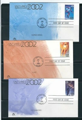 US SC # 2807-2811 Winter Olympics FDC. Set Of 5. Cacheted Covers - Image 1 of 2