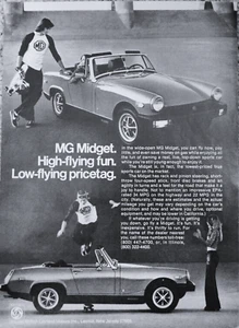 1978 MG Midget Convertible Original Print Ad Skateboarding - Picture 1 of 1