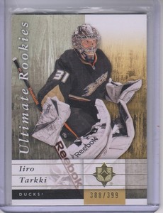 2011-12 Ultimate Collection Anaheim Ducks Hockey Card #63 Iiro Tarkki Rookie