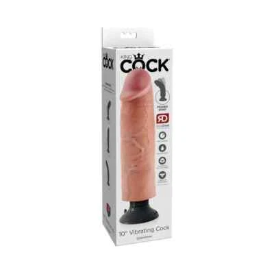 Consolador Vibrador KING COCK Realista 10" VENTOSA MONTABLE EN LA Pared + Impermeable Foto 1 de 4
