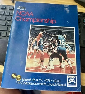 40th NCAA championship Final Four March 25-27,1978 program Kentucky Champions - Picture 1 of 4
