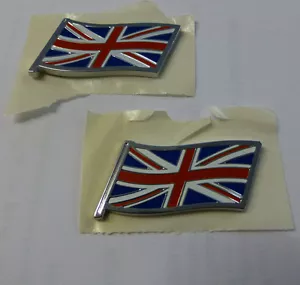 MG ROVER & MINI UNION JACK FLAG BADGES, GENUINE, PAIR, NEW (DAG000080MMMx2) - Picture 1 of 1