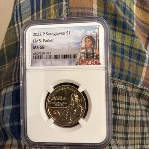 2022-P NGC MS68 Ely S Parker Tonawanda Seneca Sacagawea Dollar - Bild 1 von 2