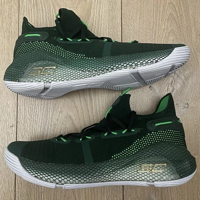 Under Armour Curry 6 Team Forest Green Size 9.5 Men's Basketball Shoes Sneakers - Image 1 of 4