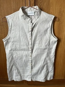 Liz Claiborne Linen & Cotton Mix Sleeveless Top Size M VGC - Picture 1 of 8