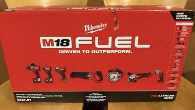 Milwaukee 3697-27 M18 FUEL 7-Tool Combo Kit Brand New Tool Set - Image 1 of 3