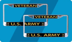 Paquete de 2 marcos de matrícula de veteranos del ejército de los Estados Unidos - Imagen 1 de 1