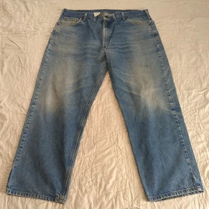 Carhartt B180 DST Relaxed Fit Jeans 44x30 Blue Denim Workwear USA RN14806 - Picture 1 of 9