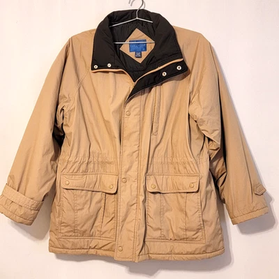 Chaqueta De Colección JC Penney Para Hombre Larga Towncraft Caqui Marrón Rg XXL 48 50 Cremallera  Foto 1 de 4