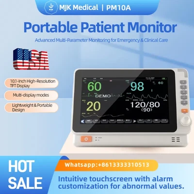 10" Patient Monitor w/ ECG, SpO2, BP, Temp, Resp, HR - Fast Shipping - Image 1 of 4