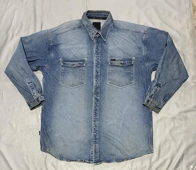 Sean John Denim Shirt Mens Extra Large Long Sleeve Classic Button Up Vintage Sty - Image 1 of 4