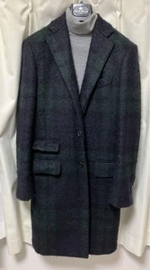 Camoshita UNITED ARROWS Check Wool Chester Coat S - Picture 1 of 6
