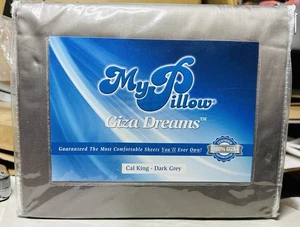 Brand New My Pillow Giza Dreams Cal King Dark Gray Sheet 400-Thread 4-Piece Set - Picture 1 of 3
