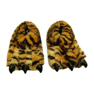 ¡NUEVO SIN ETIQUETAS! Zapatillas Feetmoji Animal Salvaje Peluche Tigre Rayas Con Garras Adulto L/XL - Imagen 1 de 4