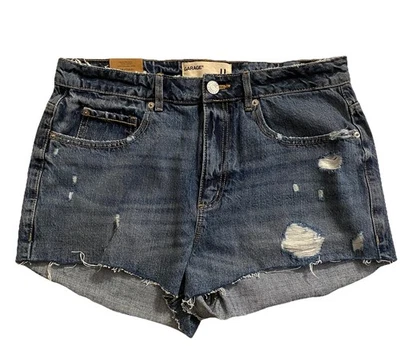 ¡NUEVO! Pantalones Cortos Garage Denim Mujer Azul Festival Corte Envejecido Talla 11  Foto 1 de 4
