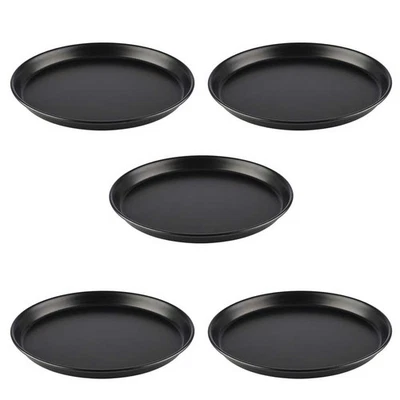 5 x Pizzablech Pizzaform Backblech hitzebeständig bis 360 Grad schwarz D: 240 mm - Bild 1 von 2